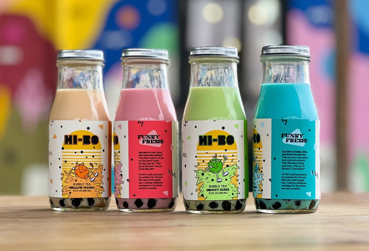 A bubble tea glass packaging design