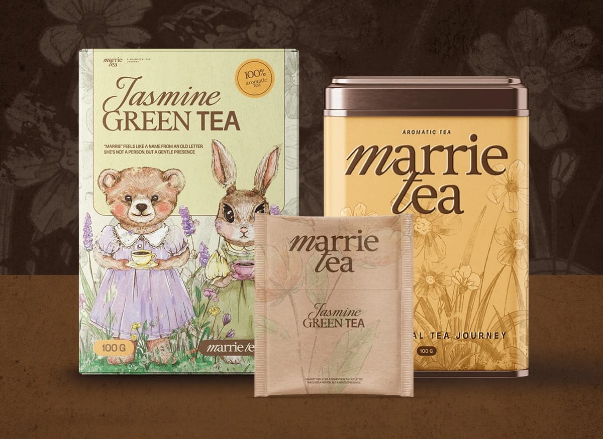 The tea product packaging example