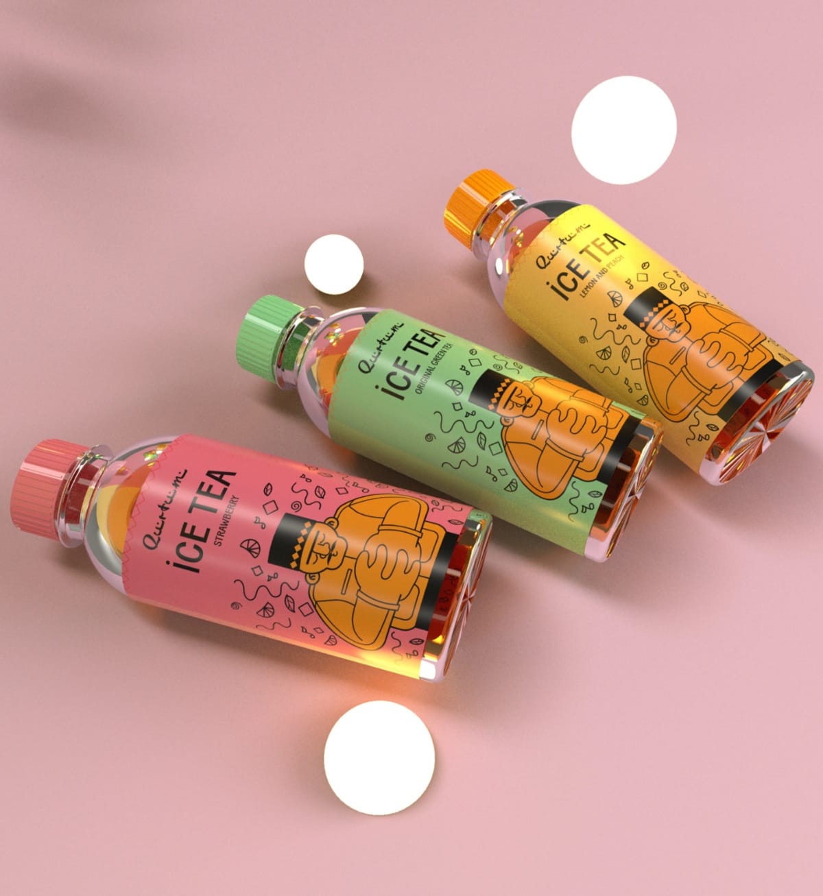 An ice tea 3d packaging