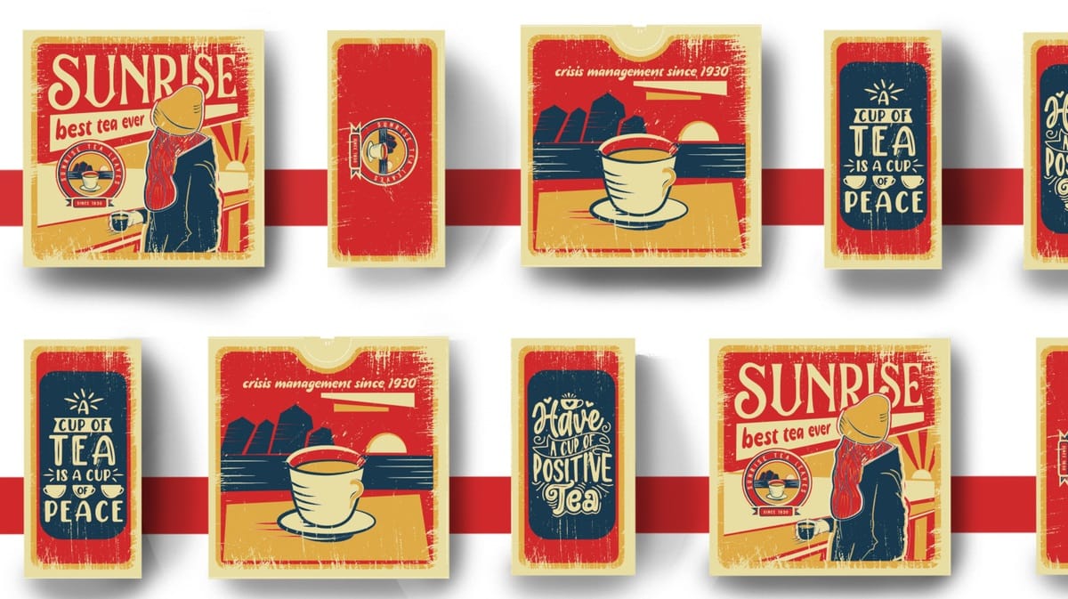 A retro tea packaging design