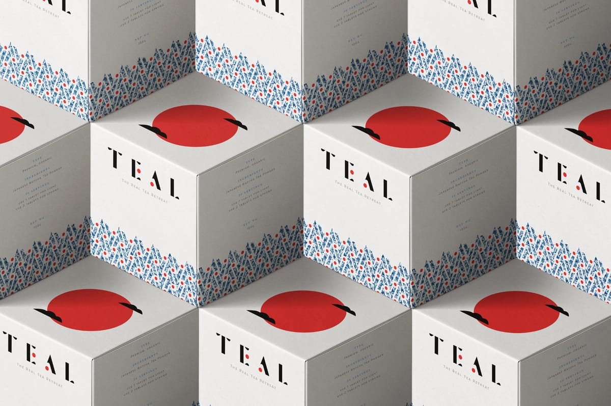 A Japanese style Macha tea packaging design