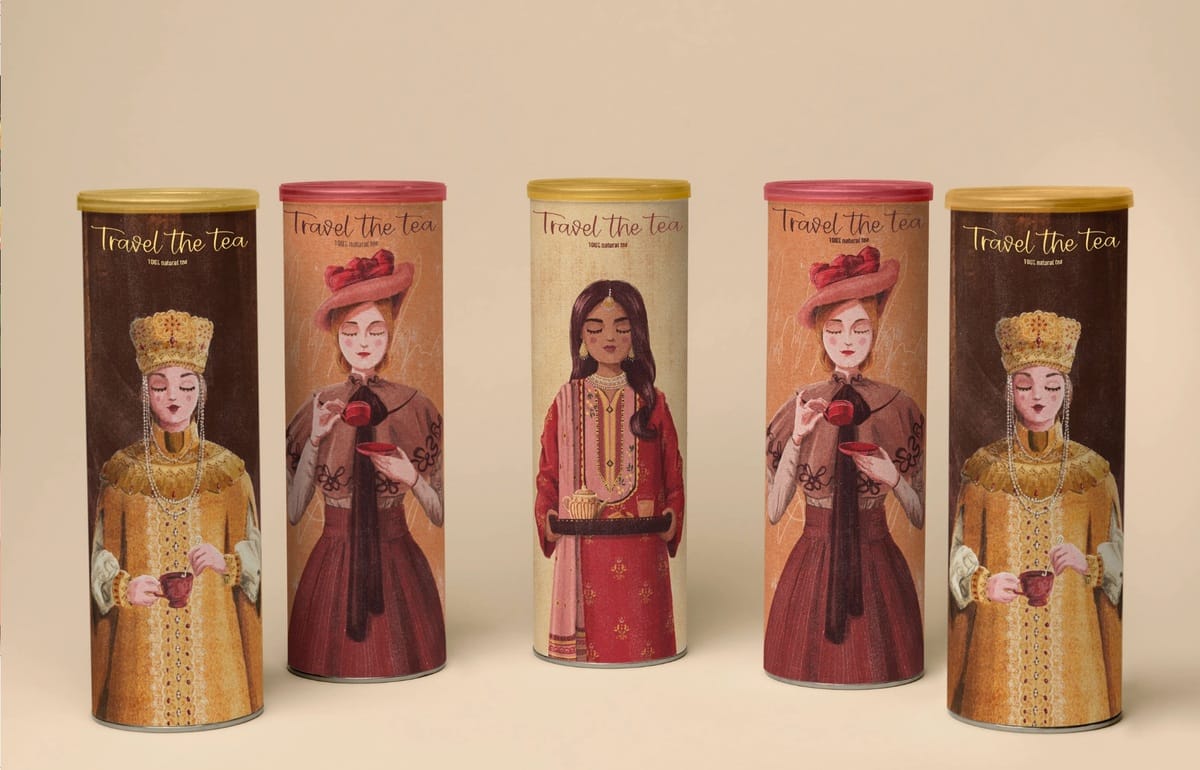 A vintage tea packaging project