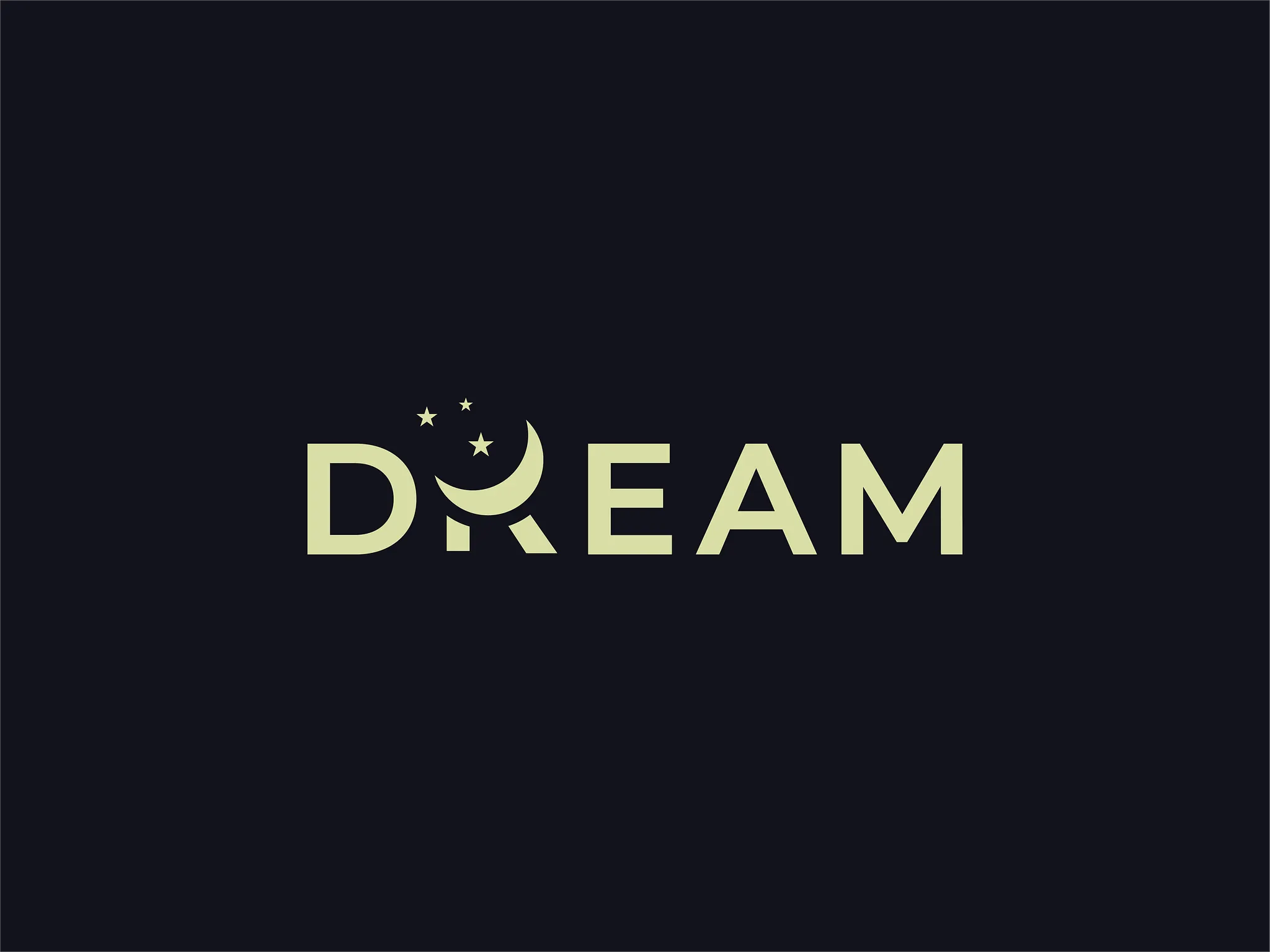 A dream negative space logo