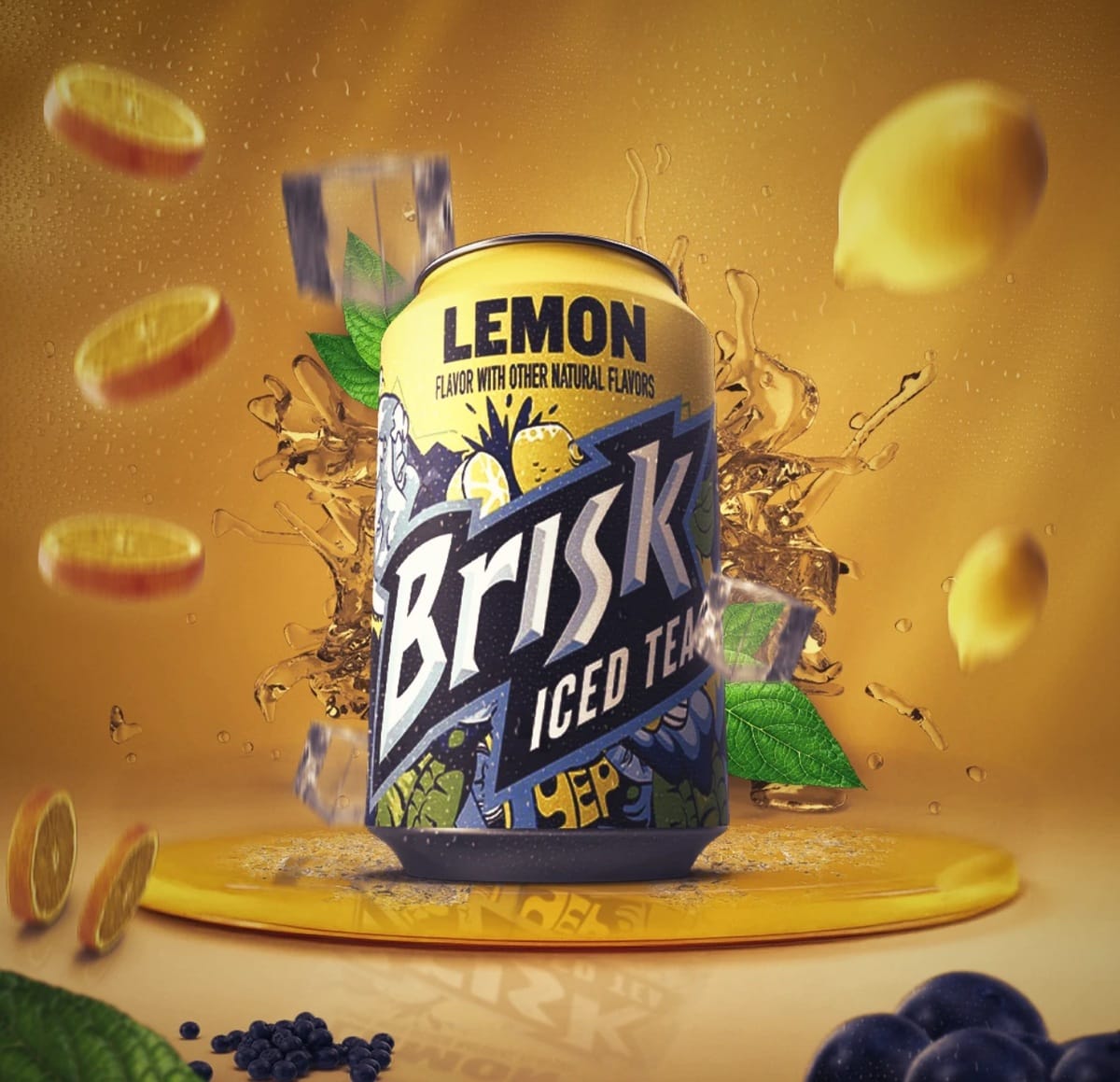Lemon taste iced tea packaging