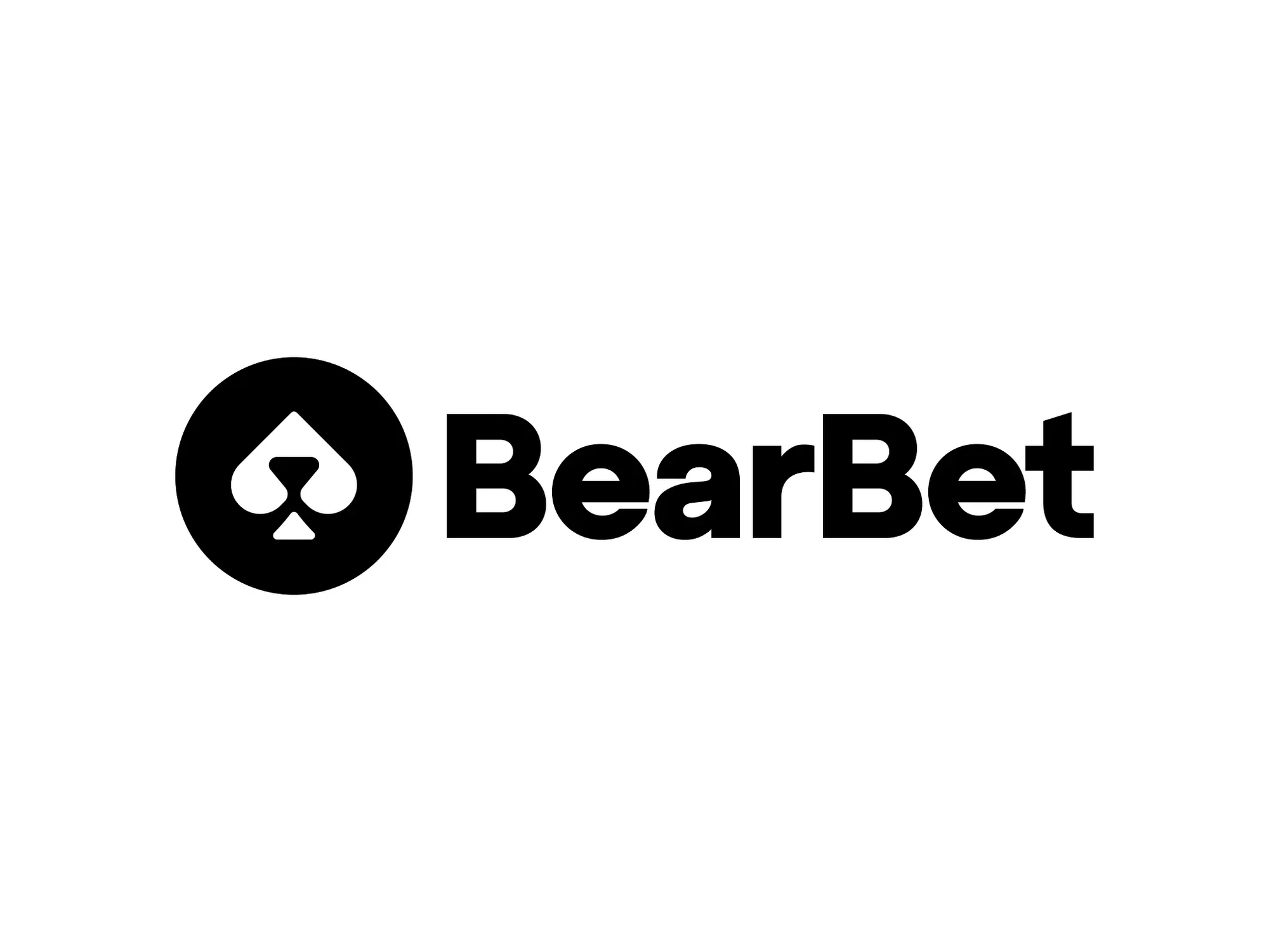 A casino logo in negative space style