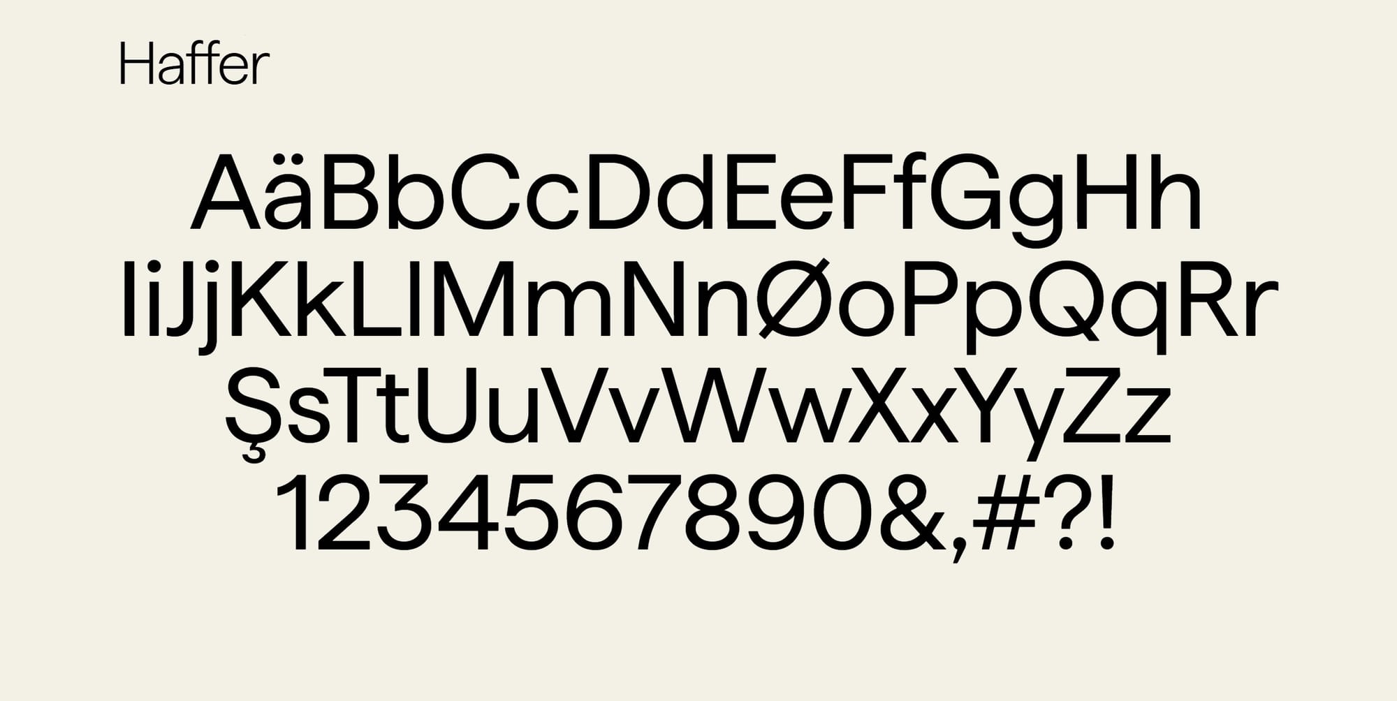 A Haffer font