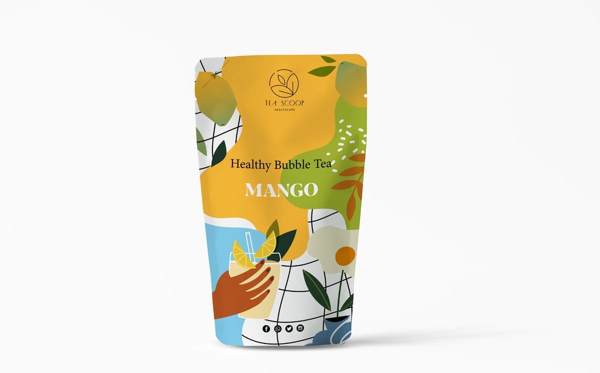 A healthy bubble tea packaging