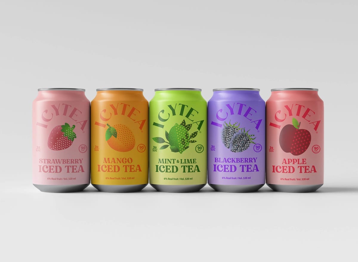 An iced tea packaging can design