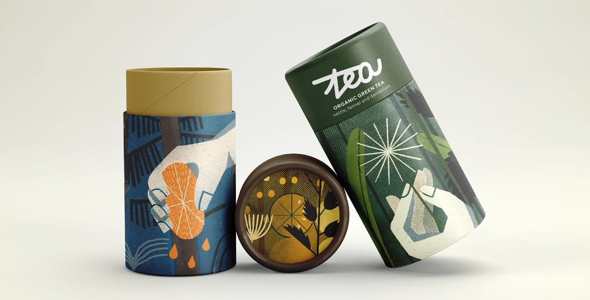 An organic tea tube packaging designs