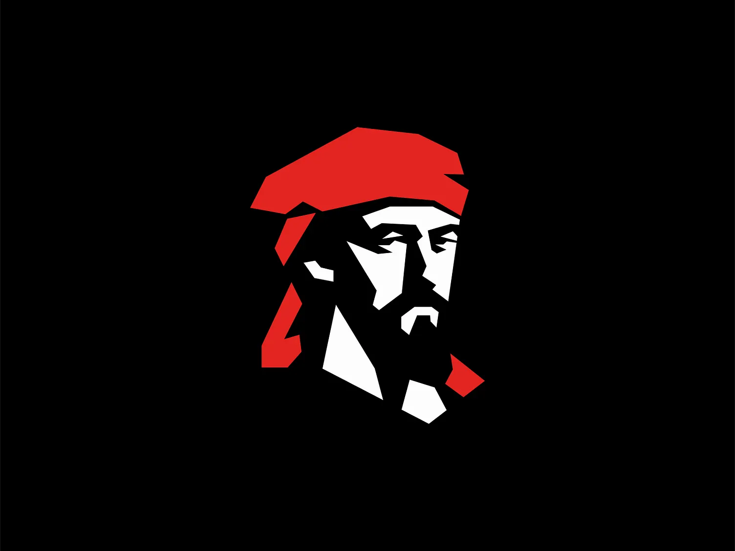A pirate face logo design