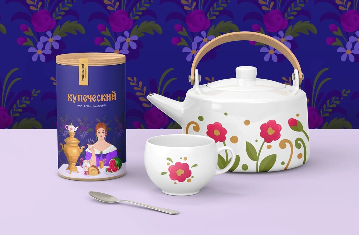 A wood tea packaging