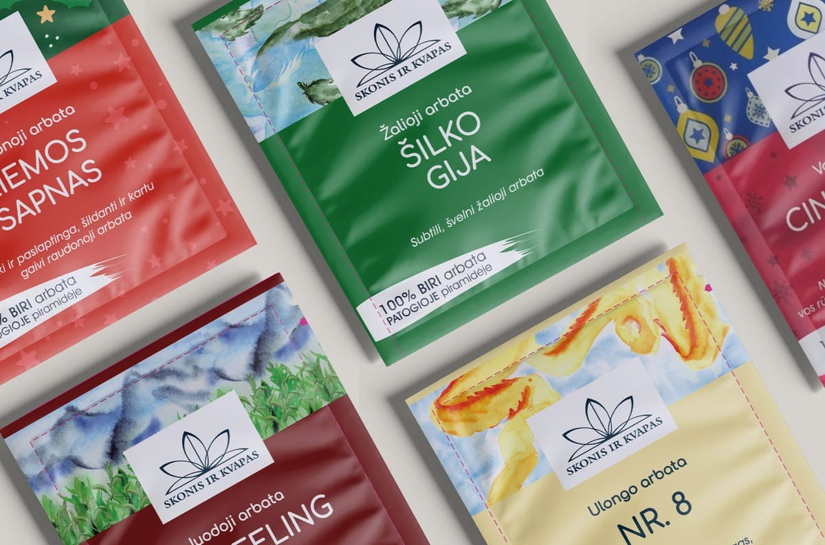 Tea bags and packaging design