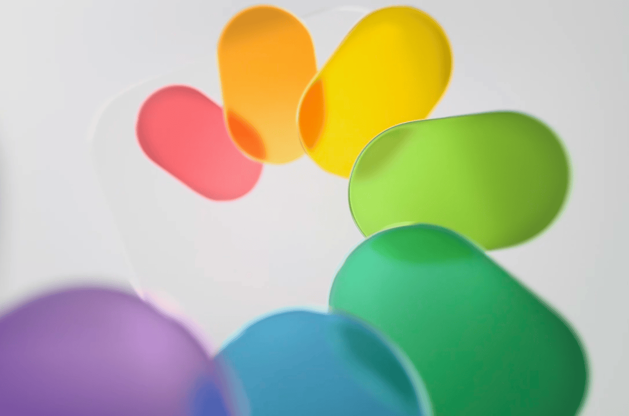 An floating colorful glasses